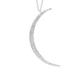 Sterling silver jumbo crescent necklace