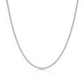 Sterling silver 2 mm prong set cz diamond tennis necklace
