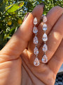 Sterling silver diamond drop earrings