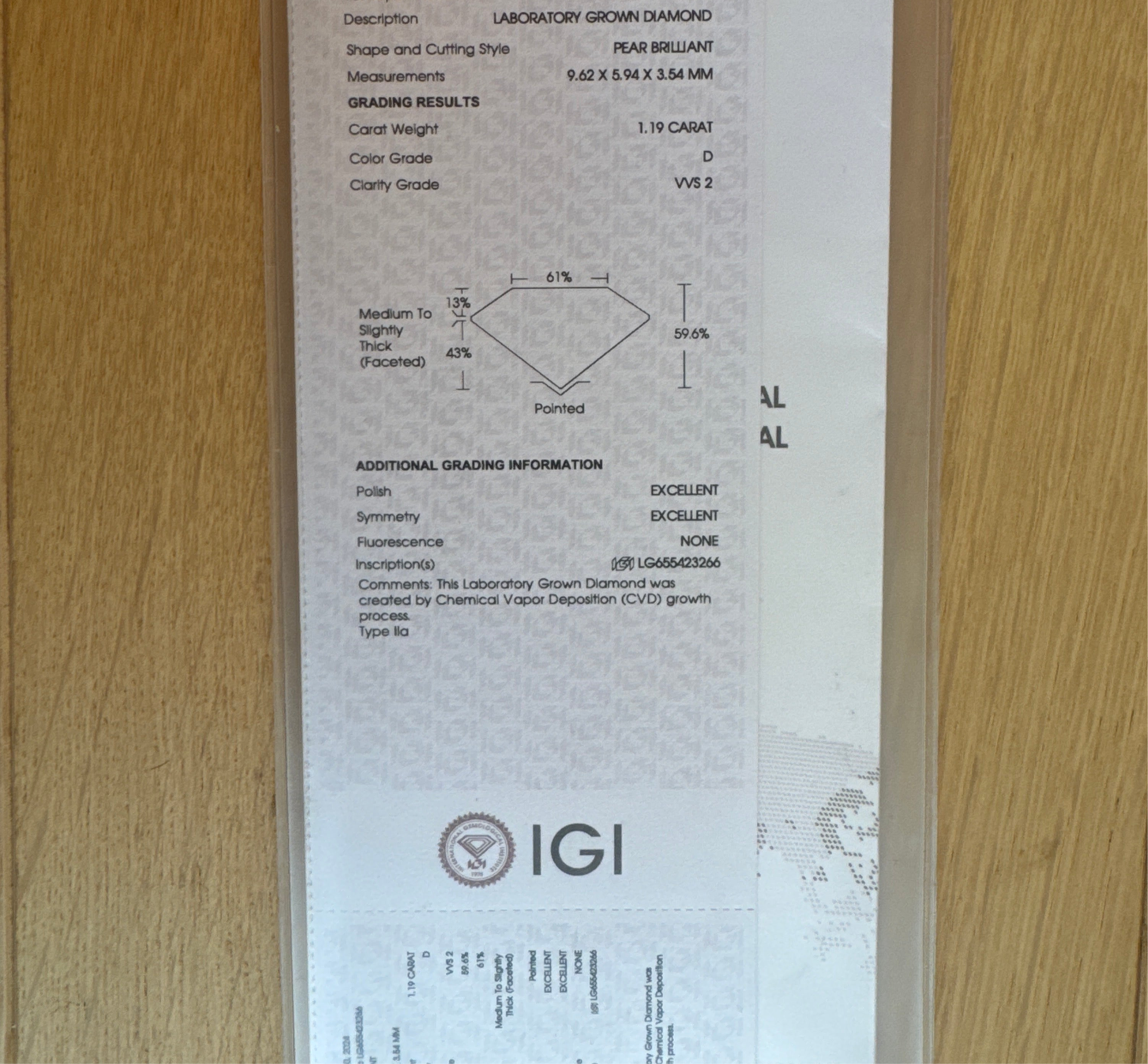 14k white gold pear lab diamond necklace