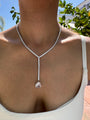 “Cannes” CZ diamond Y tennis necklace