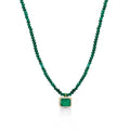 “Grasse” Emerald green beaded necklace