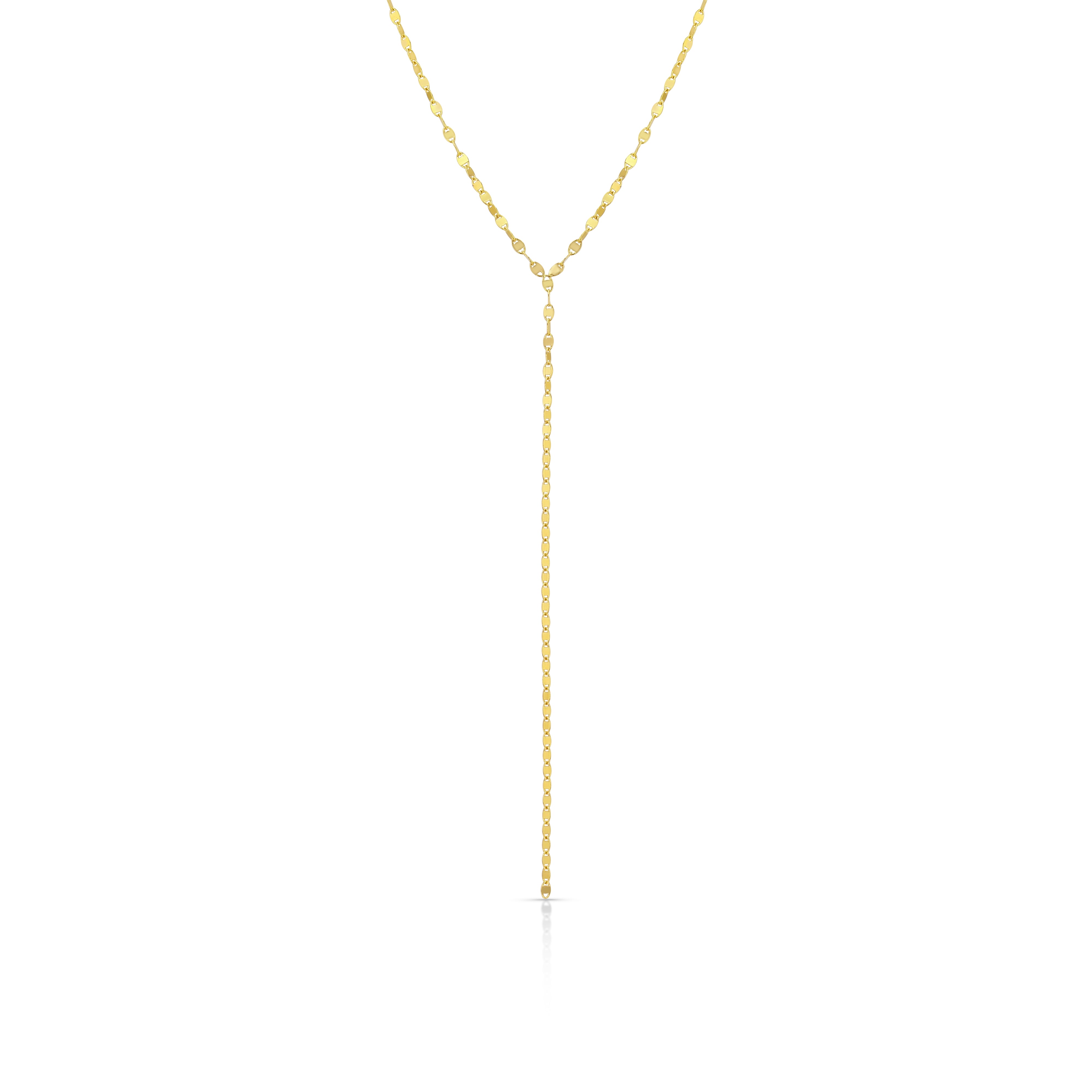 Silver gold plated radiant disc chain lariat necklace