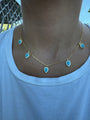 Turquoise pear drops necklace