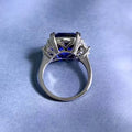 Sterling silver simulated sapphire ring