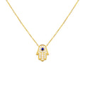 Sterling silver gold plated dainty hamsa necklace