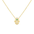 Sterling silver gold plated dainty hamsa necklace