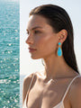 “Riviera” pear turquoise statement earrings