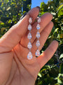 Sterling silver diamond drop earrings