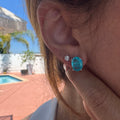 “Antibes” paraiba stud earrings