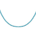 Sterling silver turquoise tennis necklace
