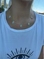 Turquoise pear drops necklace