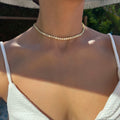 Silver gold plated asscher cut choker