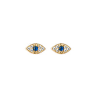 Sterling silver gold plated mini eye studs
