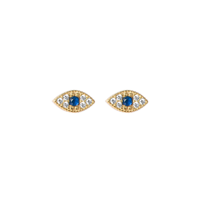 Sterling silver gold plated mini eye studs