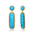 “Riviera” pear turquoise statement earrings