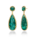 “Tropezina” emerald pear drop earrings