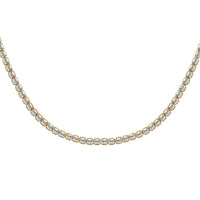 Silver gold plated asscher  cut choker