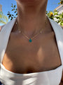 “St. Tropez” 18k gold plated pear paraiba necklace