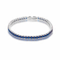 Sterling silver sapphire blue tennis bracelet