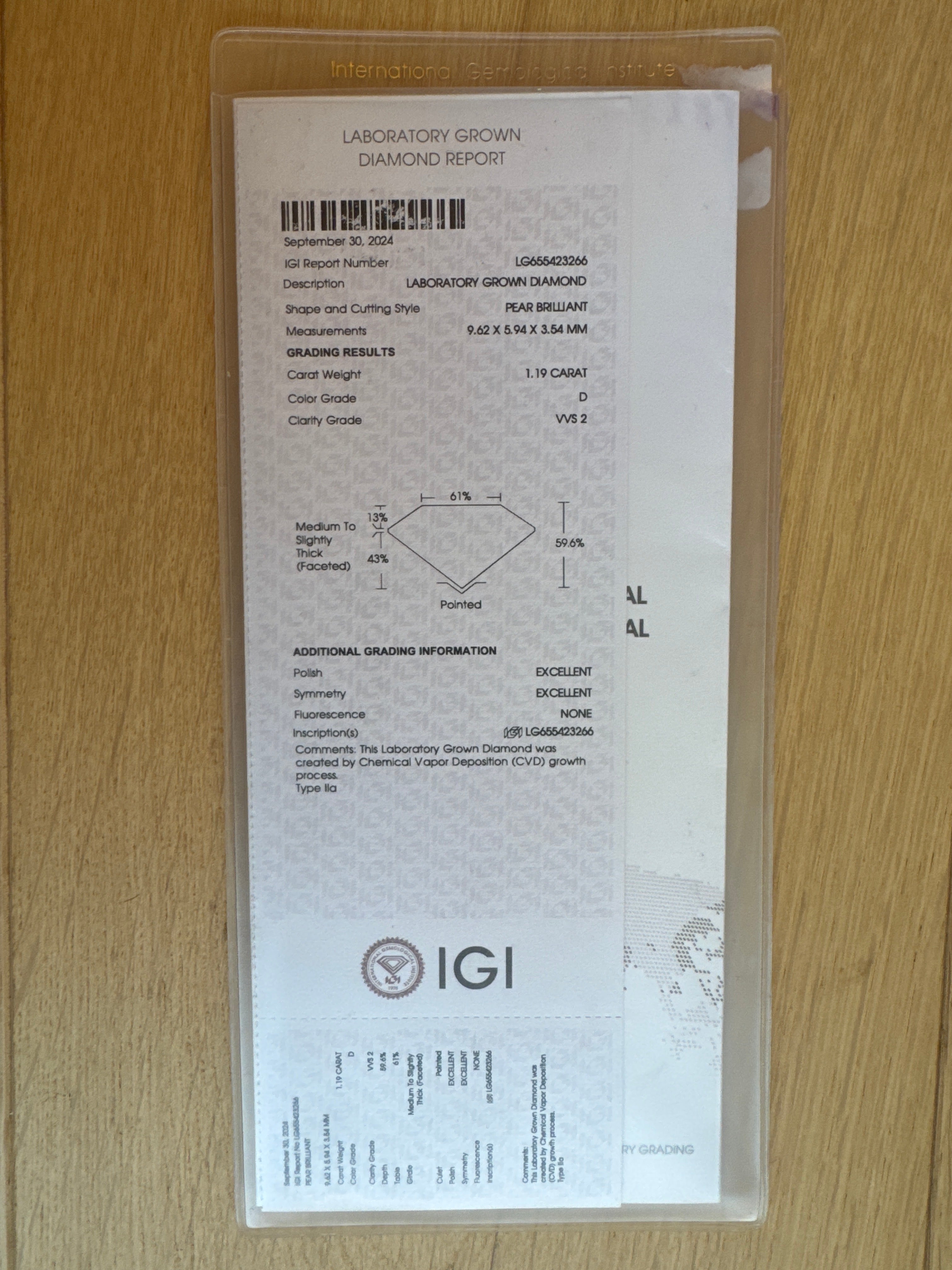 14k white gold pear lab diamond necklace