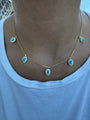Turquoise pear drops necklace