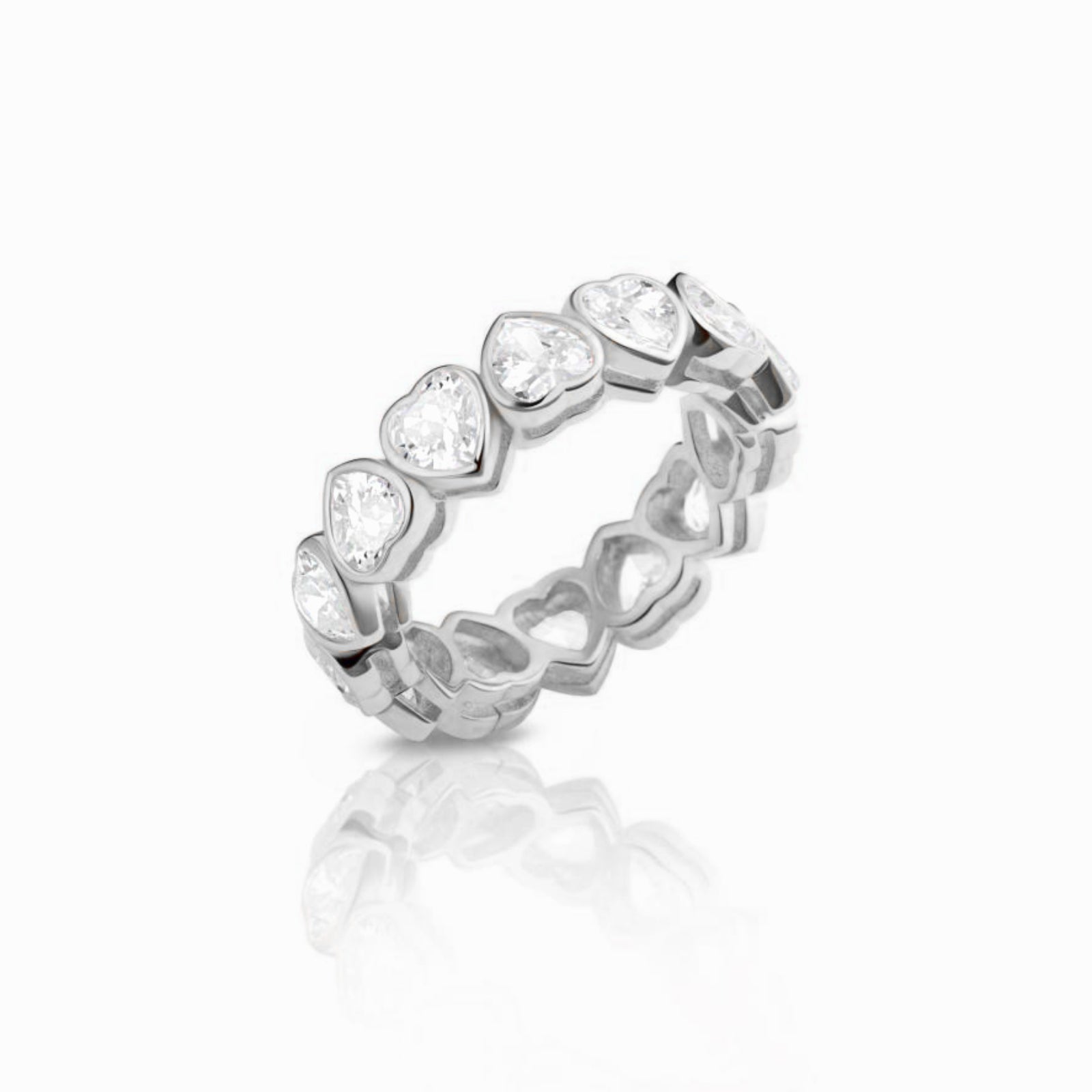 Silver gold plated all around heart band