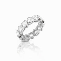 Silver gold plated all around heart band