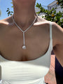 “Cannes” CZ diamond Y tennis necklace