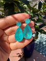 Maldives large pear paraiba drop earrings