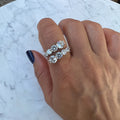 Sterling silver graduated round cz diamond wrap ring