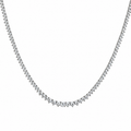 Sterling silver Riviera cz diamond tennis necklace