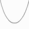 Sterling silver Riviera cz diamond tennis necklace