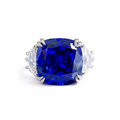 Sterling silver simulated sapphire ring