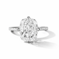 Sterling silver radiant cut cz diamond ring