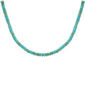 Turquoise & gold beaded necklace