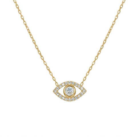 “Ojos” Silver Gold Plated Eye Necklace