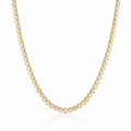 “Monaco” Gold bezel cz diamond tennis necklace