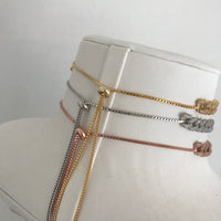 Silver gold plated chain link chokers