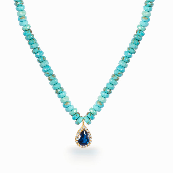 Free Gift Turquoise Drop Stone Necklace