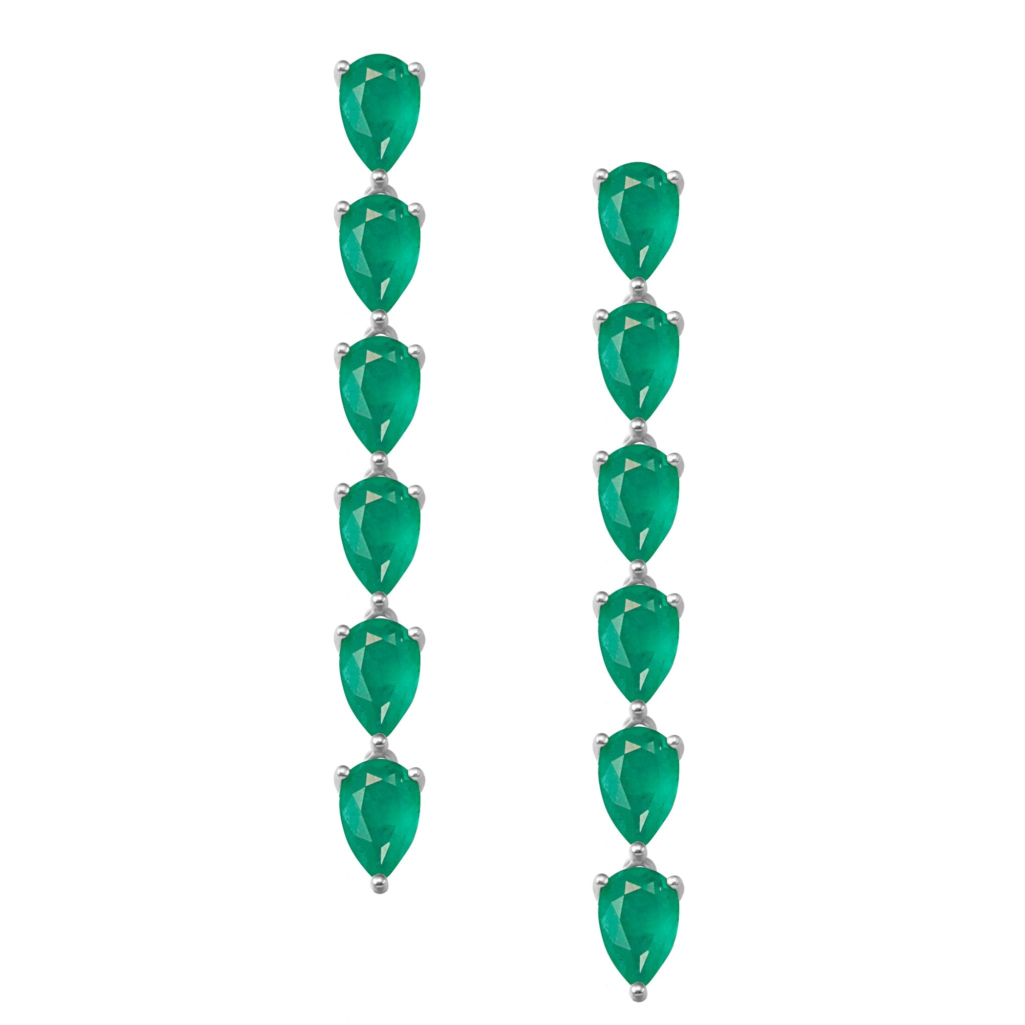 Sterling silver paraiba short drop earrings