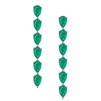 Sterling silver paraiba short drop earrings