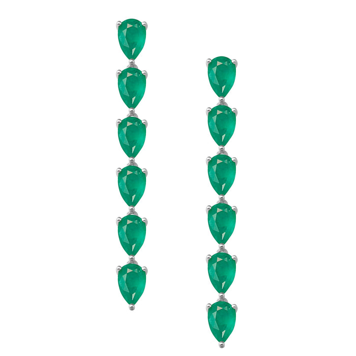 Sterling silver paraiba short drop earrings