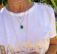 “Ojos” Sterling silver clear eye necklace - Free Gift