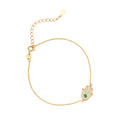 Sterling silver 18k gold plated dainty hamsa bracelets