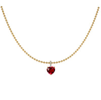 Silver gold plated ball chain "single" charm necklace