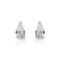Sterling silver pear 7 mm moissanite stud earrings