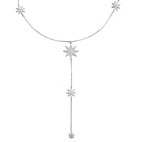 Sterling silver star lariat necklace