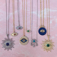 Sterling silver "Diamond Tears" eye necklace