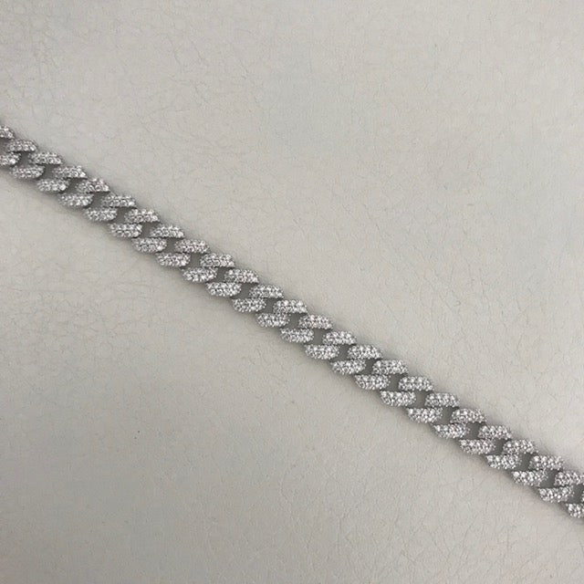 Sterling silver cuban link chain anklets
